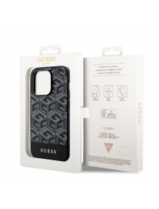 Guess PU G Cube MagSafe Fodral till iPhone 15 Pro Svart
