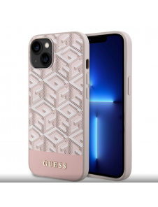 Guess PU G Cube MagSafe Fodral till iPhone 15 Rosa