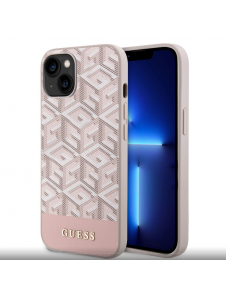 Guess PU G Cube MagSafe Fodral till iPhone 15 Rosa