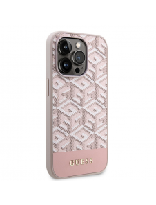 Guess PU G Cube MagSafe Fodral till iPhone 14 Pro Pink