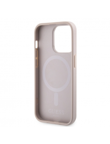 Guess PU G Cube MagSafe Fodral till iPhone 14 Pro Max Rosa