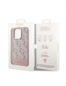 Guess PU G Cube MagSafe Fodral till iPhone 14 Pro Max Rosa