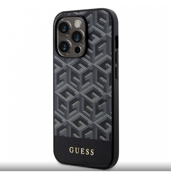 Guess PU G Cube MagSafe Fodral till iPhone 14 Pro Max Svart