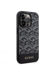 Guess PU G Cube MagSafe Fodral för iPhone 14 Pro Svart