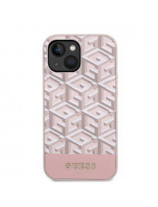 Guess PU G Cube MagSafe Fodral till iPhone 14 Rosa