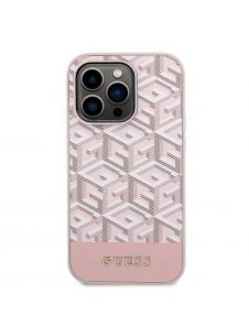 Guess PU G Cube MagSafe Fodral till iPhone 13 Pro Pink