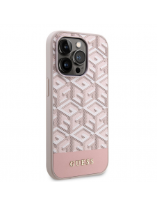 Guess PU G Cube MagSafe Fodral till iPhone 13 Pro Pink