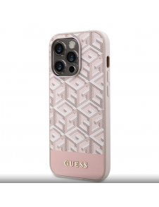 Guess PU G Cube MagSafe Fodral till iPhone 13 Pro Max Rosa