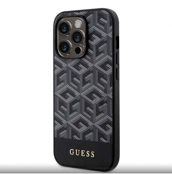 Guess PU G Cube MagSafe Fodral till iPhone 13 Pro Max Svart