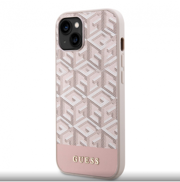 Guess PU G Cube MagSafe Fodral till iPhone 13 Rosa