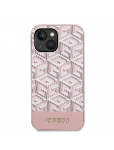 Guess PU G Cube MagSafe Fodral till iPhone 13 Rosa