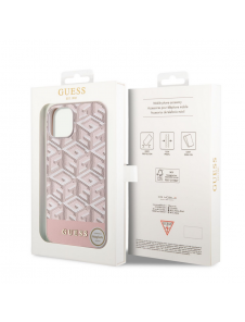 Guess PU G Cube MagSafe Fodral till iPhone 13 Rosa