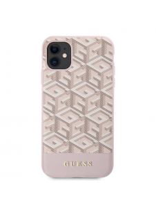 Guess PU G Cube MagSafe Fodral till iPhone 11 Rosa