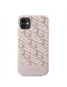 Guess PU G Cube MagSafe Fodral till iPhone 11 Rosa