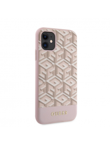 Guess PU G Cube MagSafe Fodral till iPhone 11 Rosa