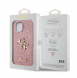 Guess PU Fixed Glitter 4G metalllogofodral för iPhone 13 Rosa