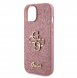 Guess PU Fixed Glitter 4G metalllogofodral för iPhone 12/12 Pro Pink