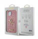 Guess PU Fixed Glitter 4G metalllogofodral för iPhone 12/12 Pro Pink
