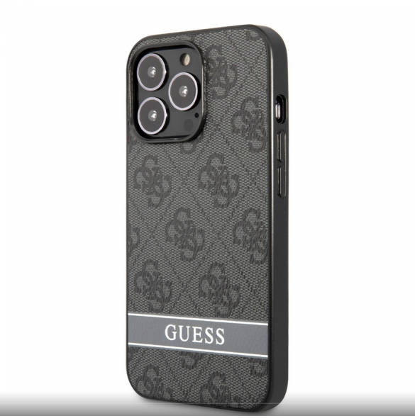 Guess PU 4G Stripe Fodral till iPhone 13 Pro Grey