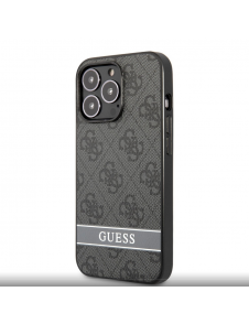 Guess PU 4G Stripe Fodral till iPhone 13 Pro Grey