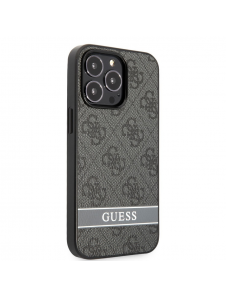 Guess PU 4G Stripe Fodral till iPhone 13 Pro Grey