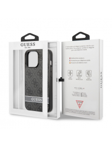 Guess PU 4G Stripe Fodral till iPhone 13 Pro Grey