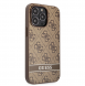Guess PU 4G Stripe-fodral till iPhone 13 Pro Brown