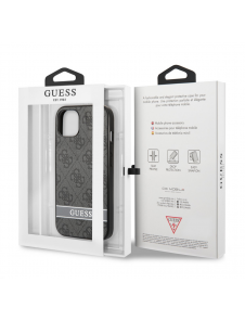 Guess PU 4G Stripe Fodral till iPhone 13 Grå