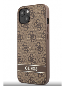 Guess PU 4G Stripe Fodral till iPhone 13 Brun