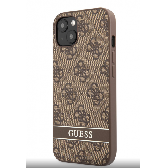 Guess PU 4G Stripe Fodral till iPhone 13 Brun