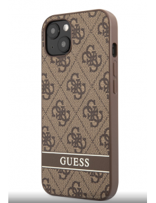 Guess PU 4G Stripe Fodral till iPhone 13 Brun