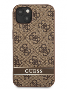 Guess PU 4G Stripe Fodral till iPhone 13 Brun