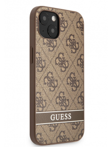 Guess PU 4G Stripe Fodral till iPhone 13 Brun