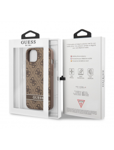 Guess PU 4G Stripe Fodral till iPhone 13 Brun