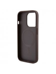 Guess PU 4G Stripe MagSafe Fodral för iPhone 15 Pro Brown