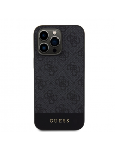 Guess PU 4G Stripe MagSafe Fodral för iPhone 15 Pro Svart