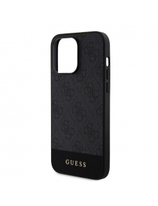 Guess PU 4G Stripe MagSafe Fodral för iPhone 15 Pro Svart
