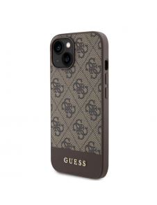 Guess PU 4G Stripe MagSafe Fodral till iPhone 15 Brun