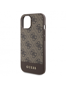 Guess PU 4G Stripe MagSafe Fodral till iPhone 15 Brun