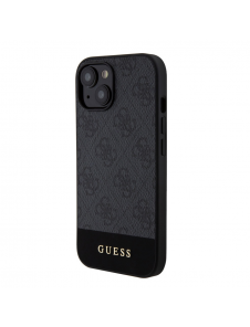 Guess PU 4G Stripe MagSafe Fodral för iPhone 15 Svart