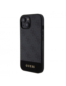Guess PU 4G Stripe MagSafe Fodral för iPhone 15 Svart