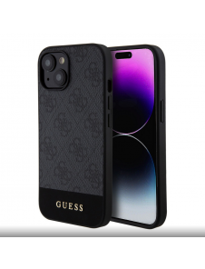 Guess PU 4G Stripe MagSafe Fodral för iPhone 15 Svart