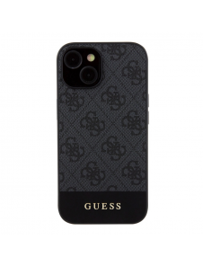 Guess PU 4G Stripe MagSafe Fodral för iPhone 15 Svart