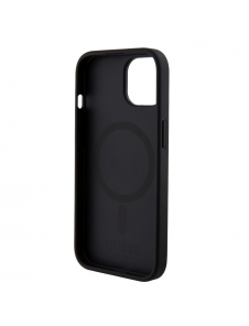 Guess PU 4G Stripe MagSafe Fodral för iPhone 15 Svart