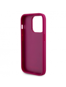 Guess PU 4G Strass metalllogofodral för iPhone 15 Pro Max Rosa