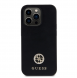 Guess PU 4G Strass metalllogofodral för iPhone 15 Pro Max Svart