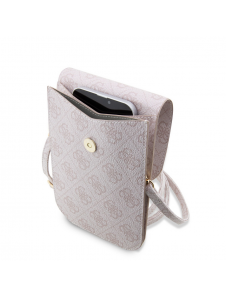 Guess PU 4G Printed Stripes Telefonväska Rosa