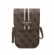 Guess PU 4G Printed Stripes Telefonväska Brun