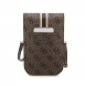 Guess PU 4G Printed Stripes Telefonväska Brun
