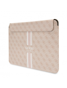 Guess PU 4G Printed Stripes Datorfodral 16" Rosa